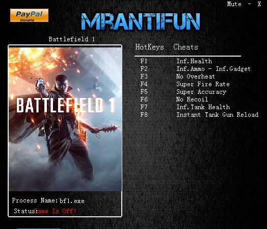 战地1九项修改器 v3.4