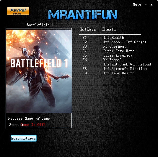 战地1十项修改器 v173211