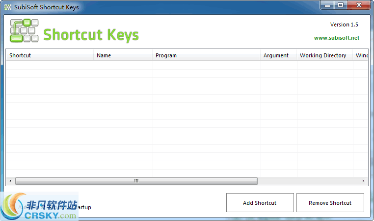 SubiSoft Shortcut Keys v1.11