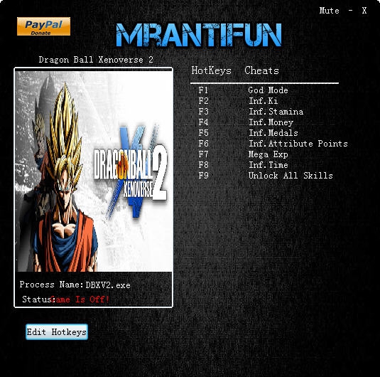 龙珠超宇宙2九项修改器 v1.06