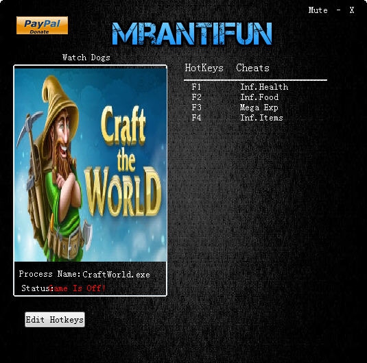 打造世界四项修改器 v1.3.008