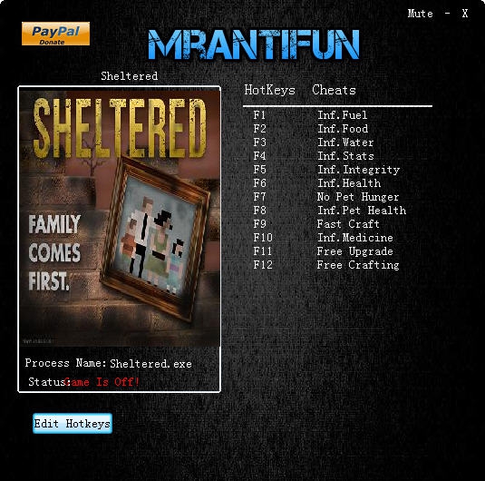 庇护所十二项修改器 v1.11