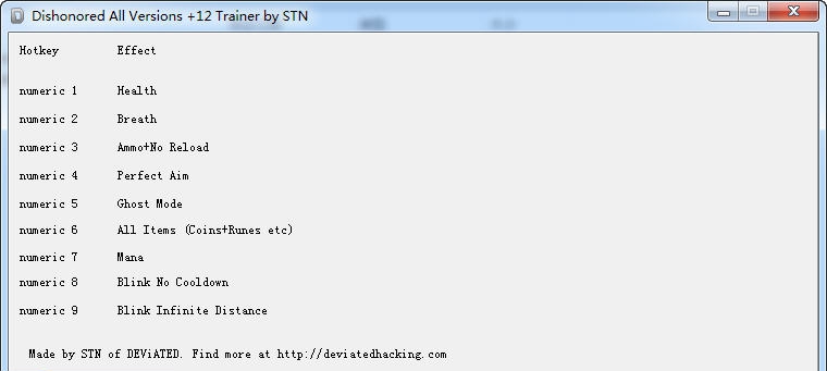 耻辱All十二项修改器 v3.5