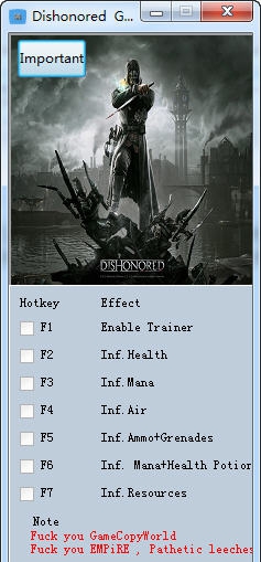 耻辱年度版四项修改器 v3.6