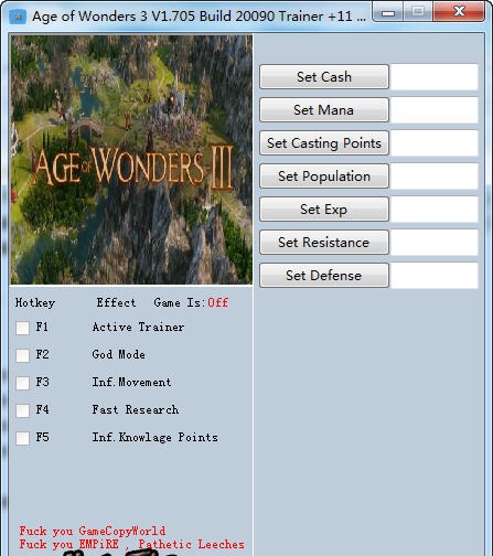奇迹时代3十一项修改器 v3.5