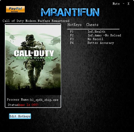 使命召唤4现代战争重制版五项修改器 v3.5