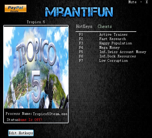 海岛大亨5六项修改器 v3.6