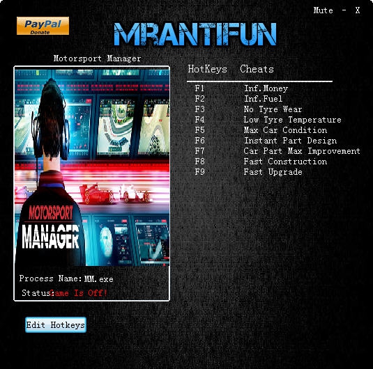 赛车经理九项修改器 v3.5