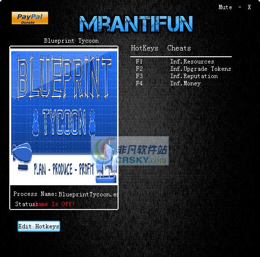 蓝图大亨四项修改器 v3.7