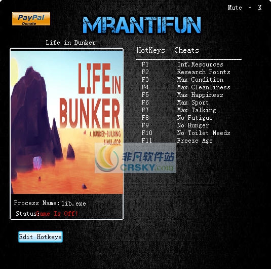 地堡生活十一项修改器 v3.4