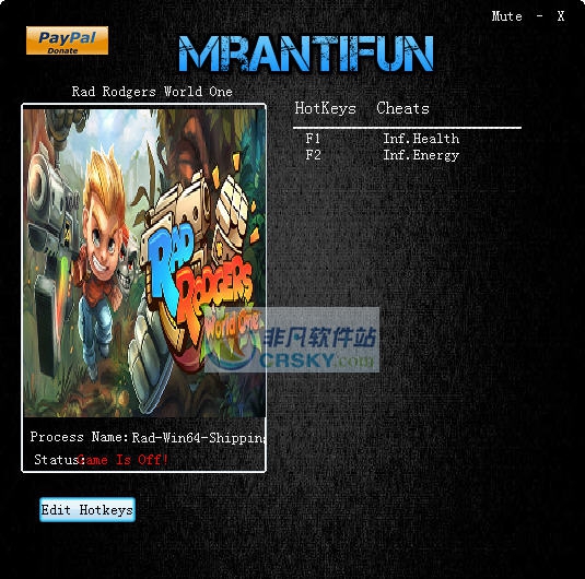 拉德罗杰斯世界生命能量修改器 v3.5