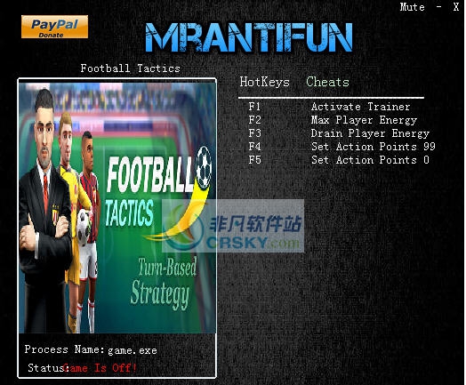 足球战术大师四项修改器 v3.5