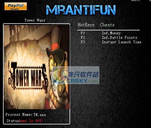 塔炮战争三项修改器 v3.6