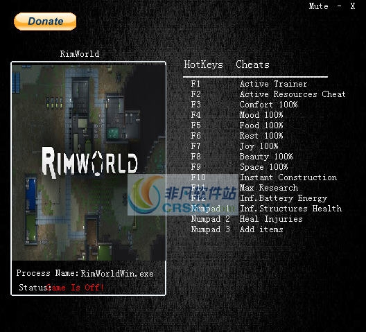 环世界a16十三项修改器 v0.16.1398