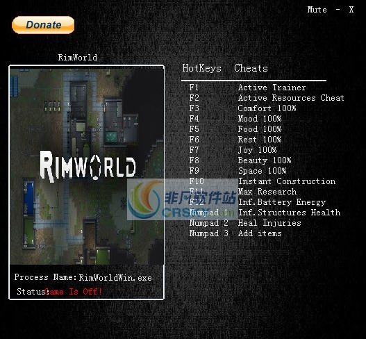 环世界a16十五项修改器 v0.16.9