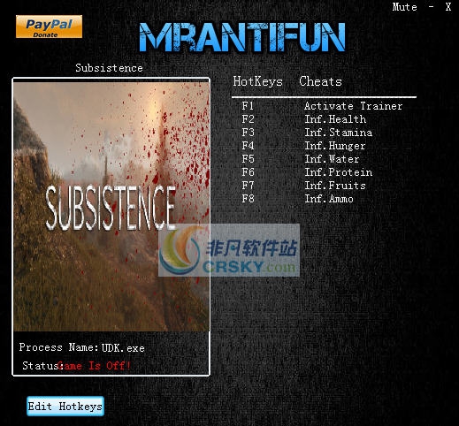 Subsistence七项修改器 v3.5