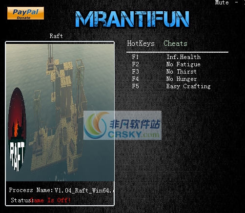 Raft五项修改器 v3.6