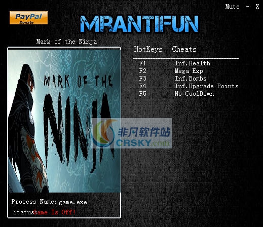 忍者印记五项修改器 v3.6