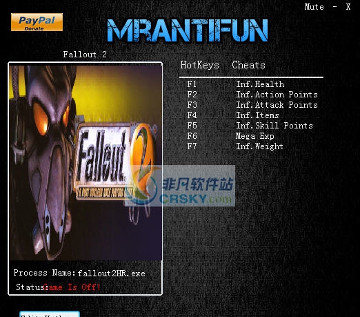 辐射2七项修改器 v3.6