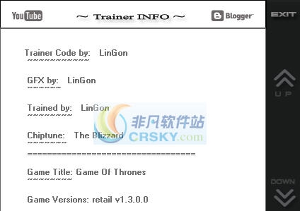权力的游戏八项修改器 v3.4