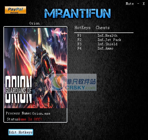 猎户座守护者四项修改器 v3.4