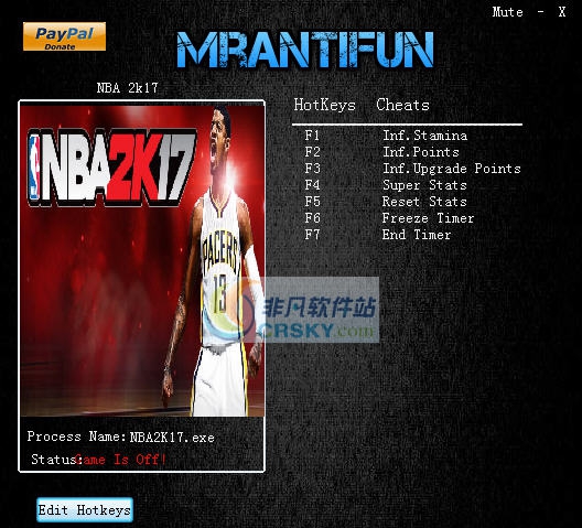 NBA2K17七项修改器 v1.13