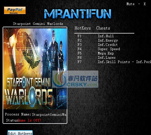 双子星座军阀八项修改器 v1.10