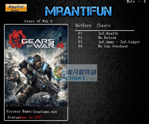 战争机器4五项修改器 v9.5.0.5