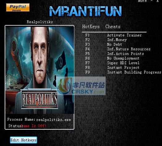 现实政治八项修改器 v1.5.0.8