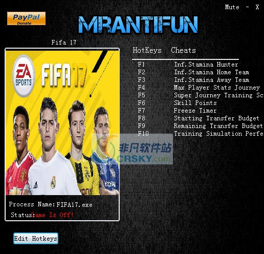 FIFA17十项修改器 v3.6