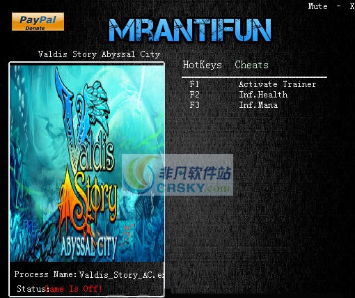 瓦尔迪斯传说深渊之城两项修改器 v3.6