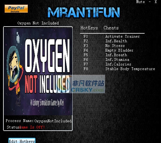缺氧七项修改器 v3.5