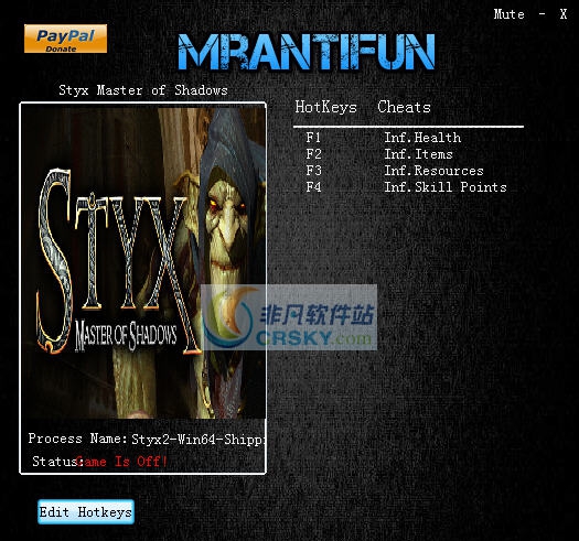 冥河暗影大师四项修改器 v3.5