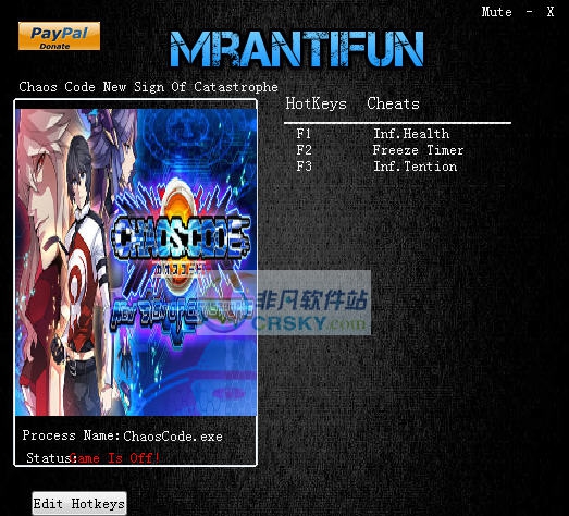 混沌代码新生浩劫三项修改器 v3.3