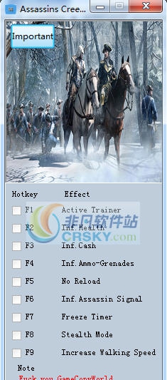 刺客信条3八项修改器 v3.5