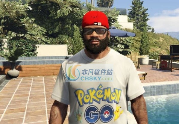 GTA5Pok&eacute;monGo图案T恤MOD v2.4