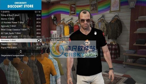 GTA5SnoopDogg宣传头像T恤包MOD v2.7