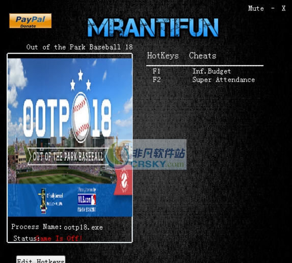 劲爆美国棒球18两项修改器 v3.5