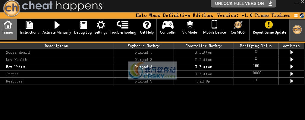 光环战争终极版五项修改器 v3.4