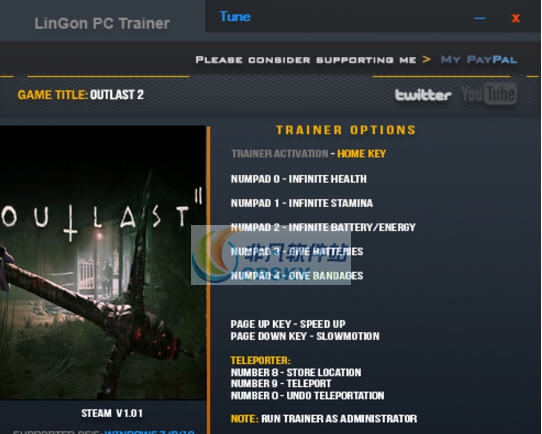 逃生2八项修改器 v3.5