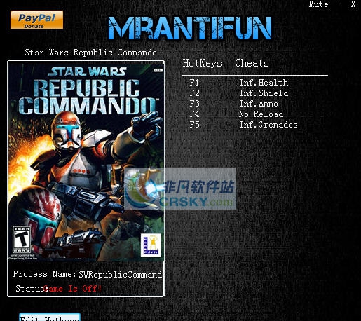 星球大战共和国突击队五项修改器 v3.5