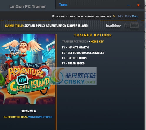 斯凯乐和普鲁克斯苜蓿岛大冒险四项修改器 v3.5