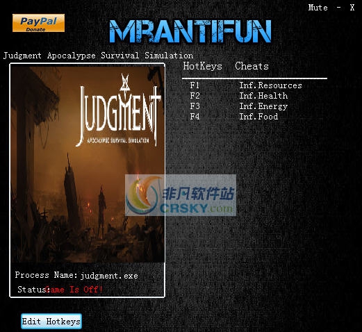 审判末世生存模拟四项修改器 v3.6