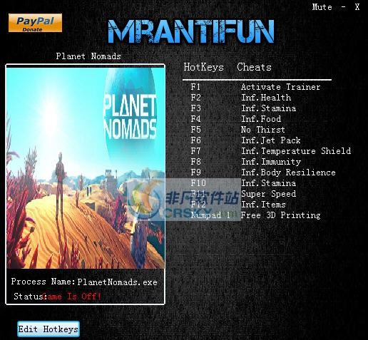 星球流浪者十二项修改器 v2.5