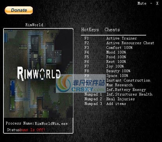 环世界17版十三项修改器 v3.4