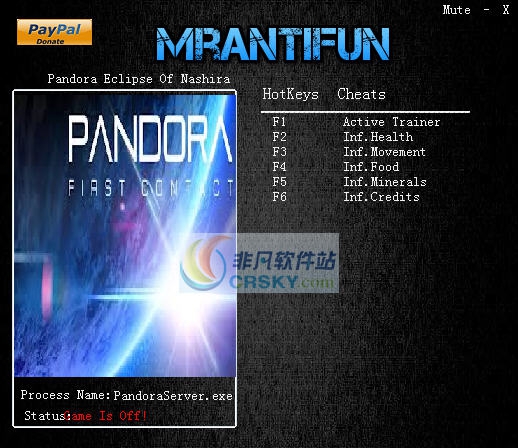 潘多拉第一次接触五项修改器 v2.6