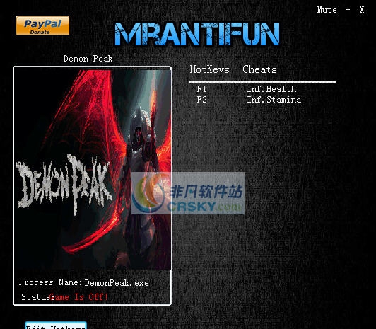 恶魔峰两项修改器 v3.3