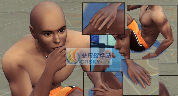 模拟人生4男性上身果体高模MOD v2.6