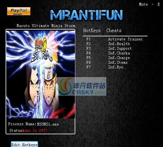 火影忍者究极忍者风暴六项修改器 v3.5