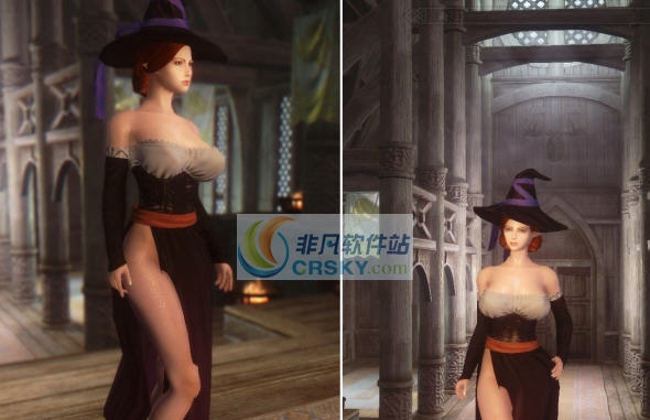 上古卷轴5龙之皇冠女巫套装MOD 娣囶喖顦瞯1.5